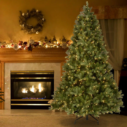 10 ft.Pre-Lit Downswept Douglas Fir Tree  with Clear Lights, Plug-In