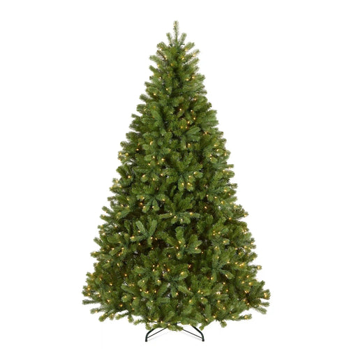 7 ft. Pre-Lit Downswept Douglas Fir Hinged Tree with Clear Lights, Plug-In
