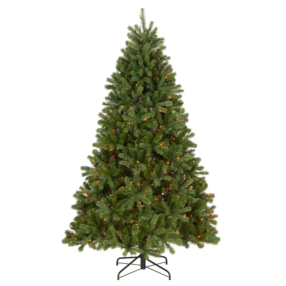6.5 ft. Pre-Lit Downswept Douglas Fir Hinged Tree with Multicolor Lights, Plug-In