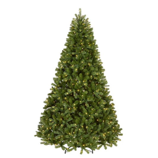 10 ft. Pre-Lit Downswept Douglas Fir Hinged Tree with PowerConnect Dual Color LED Lights