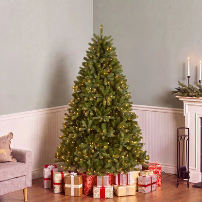 6 ft. Pre-Lit Downswept Douglas Fir Hinged Tree with Clear Lights, Plug-In