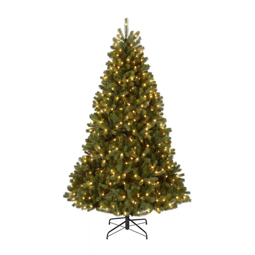 6 ft. Pre-Lit Downswept Douglas Fir Hinged Tree with Clear Lights, Plug-In