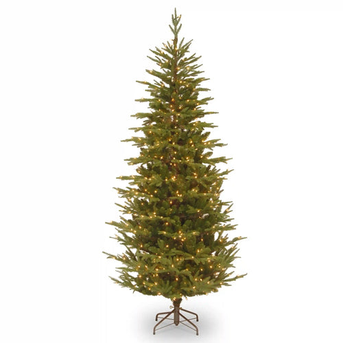 7.5 ft. Pre-Lit Fraser Grande Slim Tree with Clear Lights, Plug-In