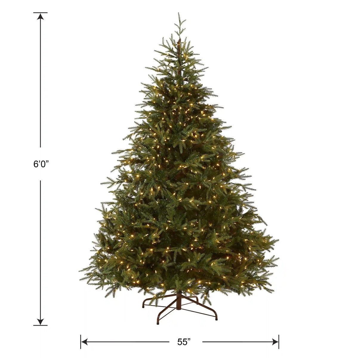 6 ft. Pre-Lit Fraser Grande with Dual Color LED Lights, Plug-In