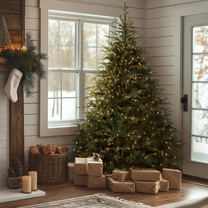 9 ft. Pre-Lit Fraser Grande Tree with Dual Color LED Lights, Plug-In
