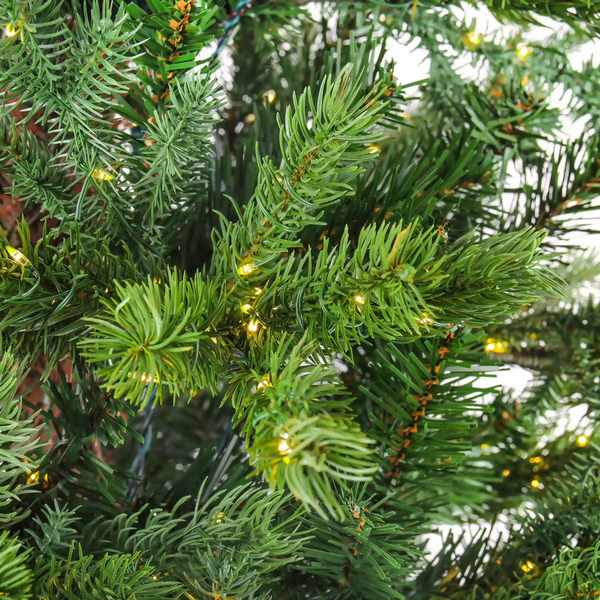 9 ft. Pre-Lit Lark Pine Medium Tree with Warm White LED Rice Lights