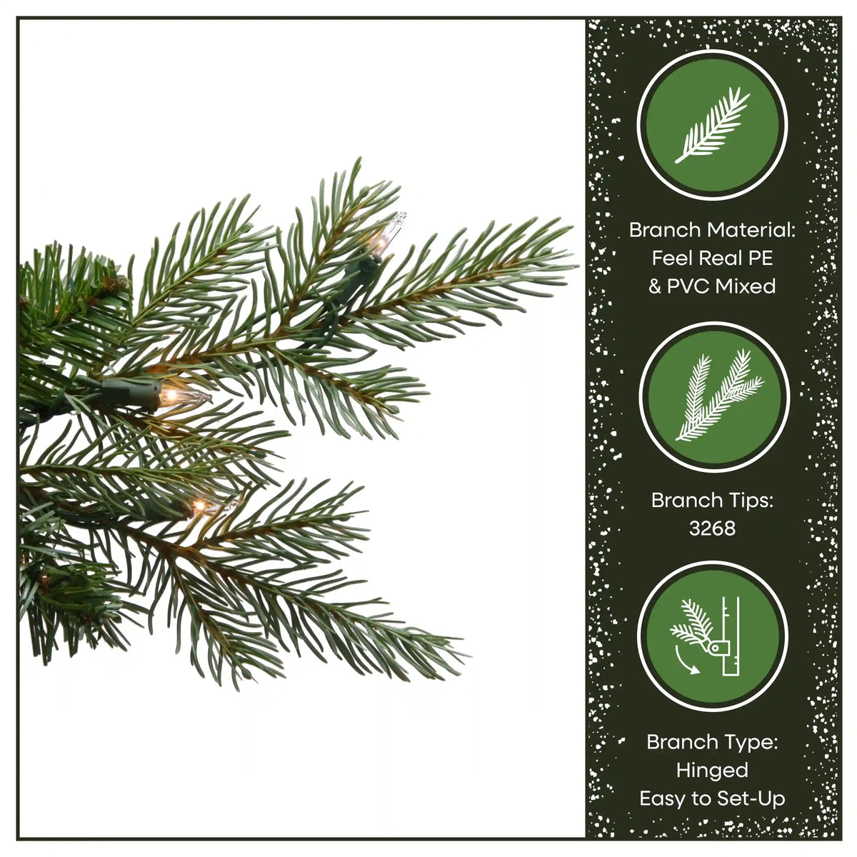 7.5 ft. Pre-Lit Nordic Spruce Slim Tree with Clear Lights, Plug-In