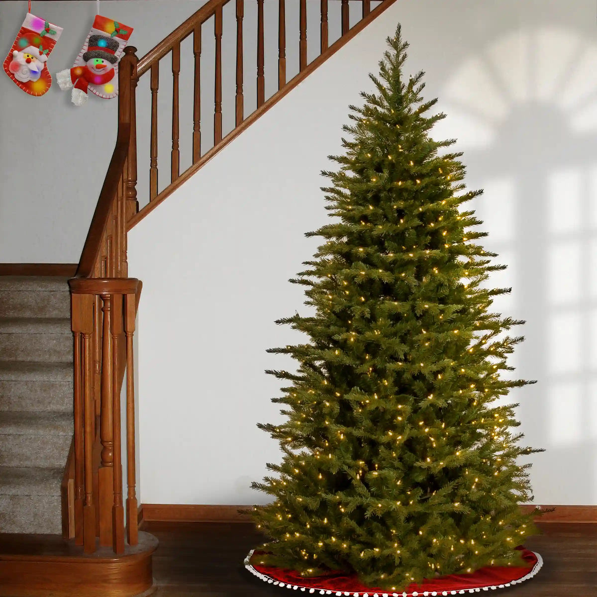 7.5ft. Pre-Lit Nordic Spruce Tree with Clear Lights, Plug-In