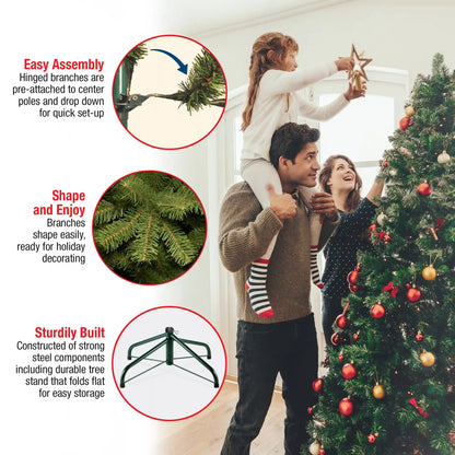 7.5ft. Pre-Lit Nordic Spruce Tree with Clear Lights, Plug-In