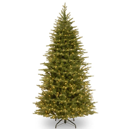 7.5 ft. Pre-Lit Nordic Spruce Slim Tree with Dual Color LED Lights, Plug-In