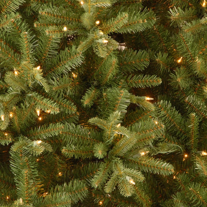 9 ft. Pre-Lit Tiffany Fir Slim Tree with Clear Lights - PE Branch Tips, Plug-In
