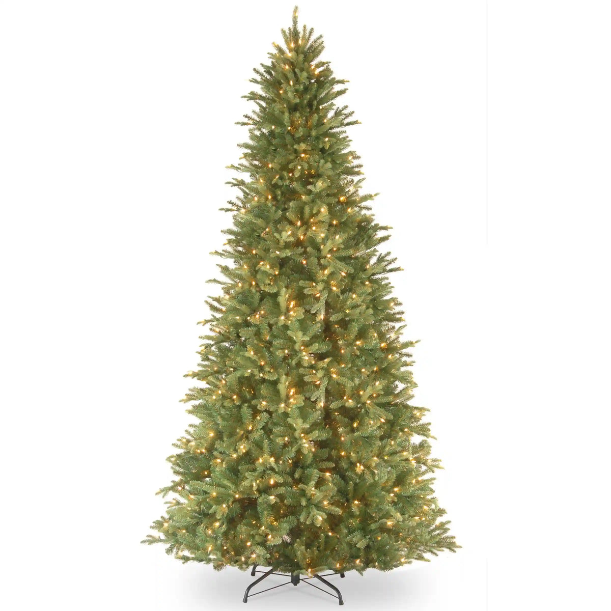 9 ft. Pre-Lit Tiffany Fir Slim Tree with Clear Lights - PE Branch Tips, Plug-In