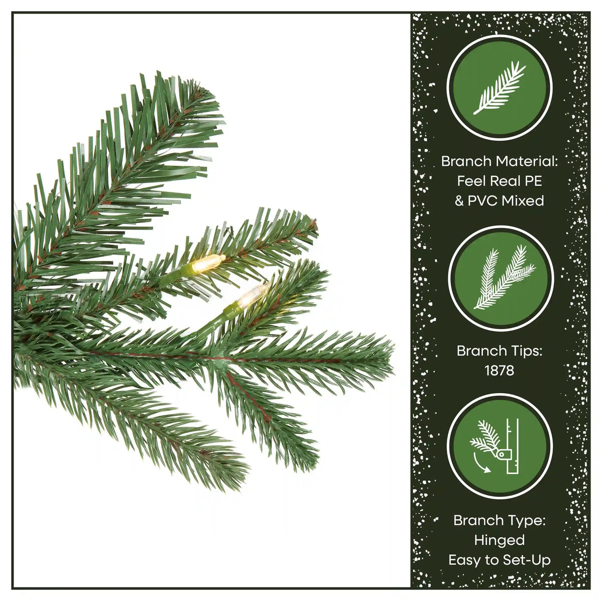 7.5 ft. Pre-Lit Winslow Fir with Warm White LED Lights