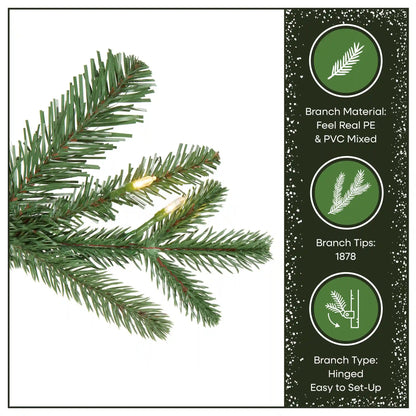 7.5 ft. Pre-Lit Winslow Fir with Warm White LED Lights