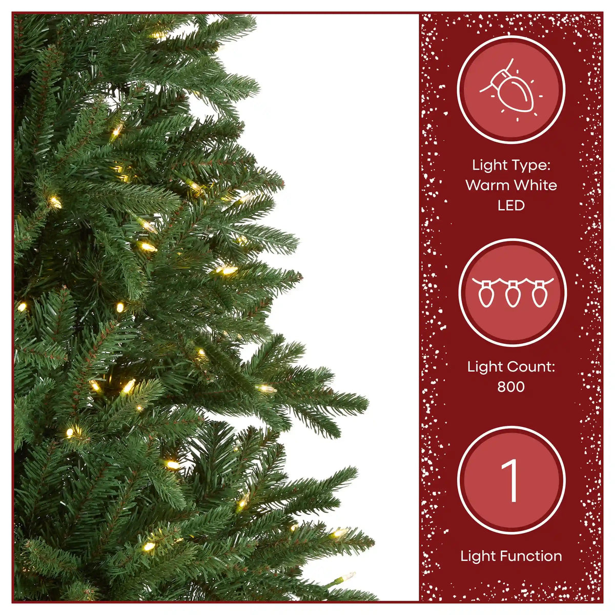 9 ft. Pre-Lit Winslow Fir Tree with Warm White LED Lights