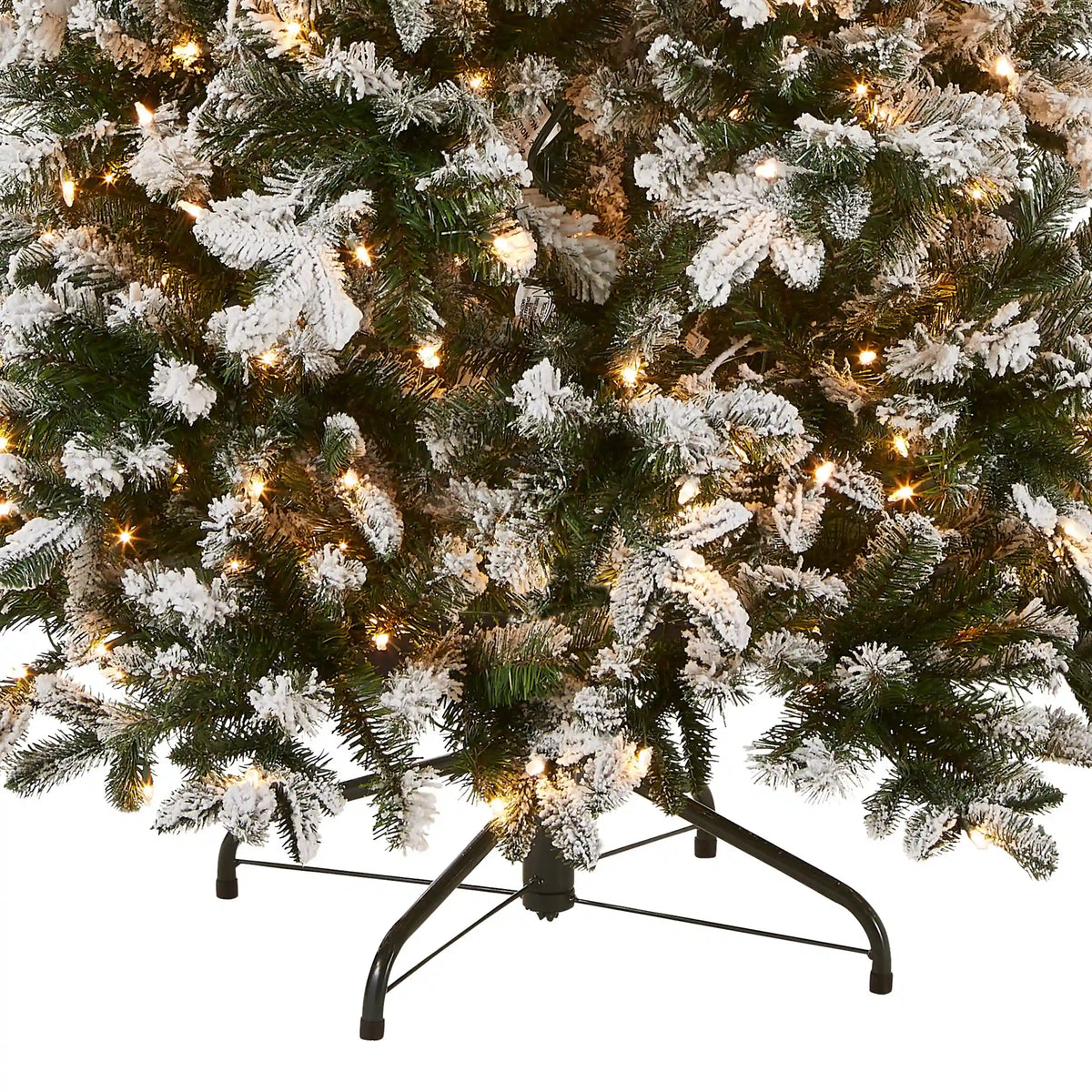 7.5 ft. Pre-Lit Snowy Everest Fir Medium Tree with Clear Lights, Plug-In