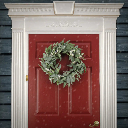 24 in. Mixed Leaves Decorated Wreath