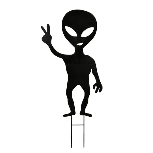 38 in. Halloween Alien Garden Stakes Outdoor Lawn Decoration