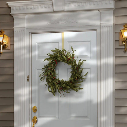 22 in. Fall Wreath with Assorted Grass, Berry Clusters