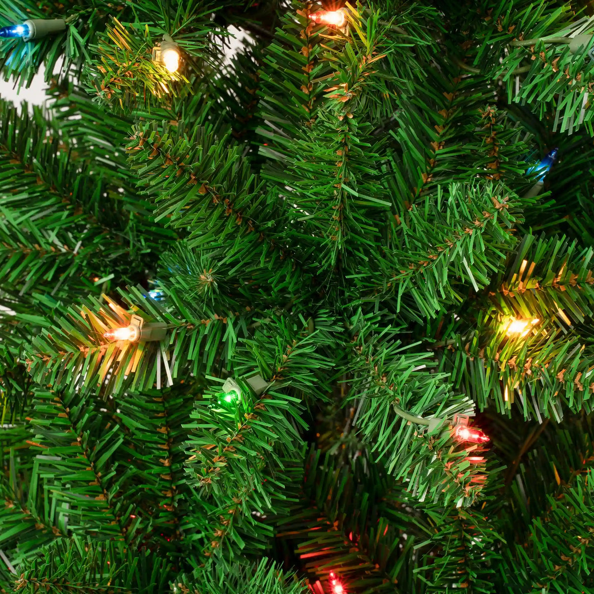 7.5 ft. Pre-Lit Rowan Pencil Slim Tree with Multicolor Lights, Plug-In