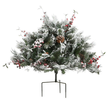 22 in. Pre-Lit Snowy Bedford Urn Filler with LED Lights