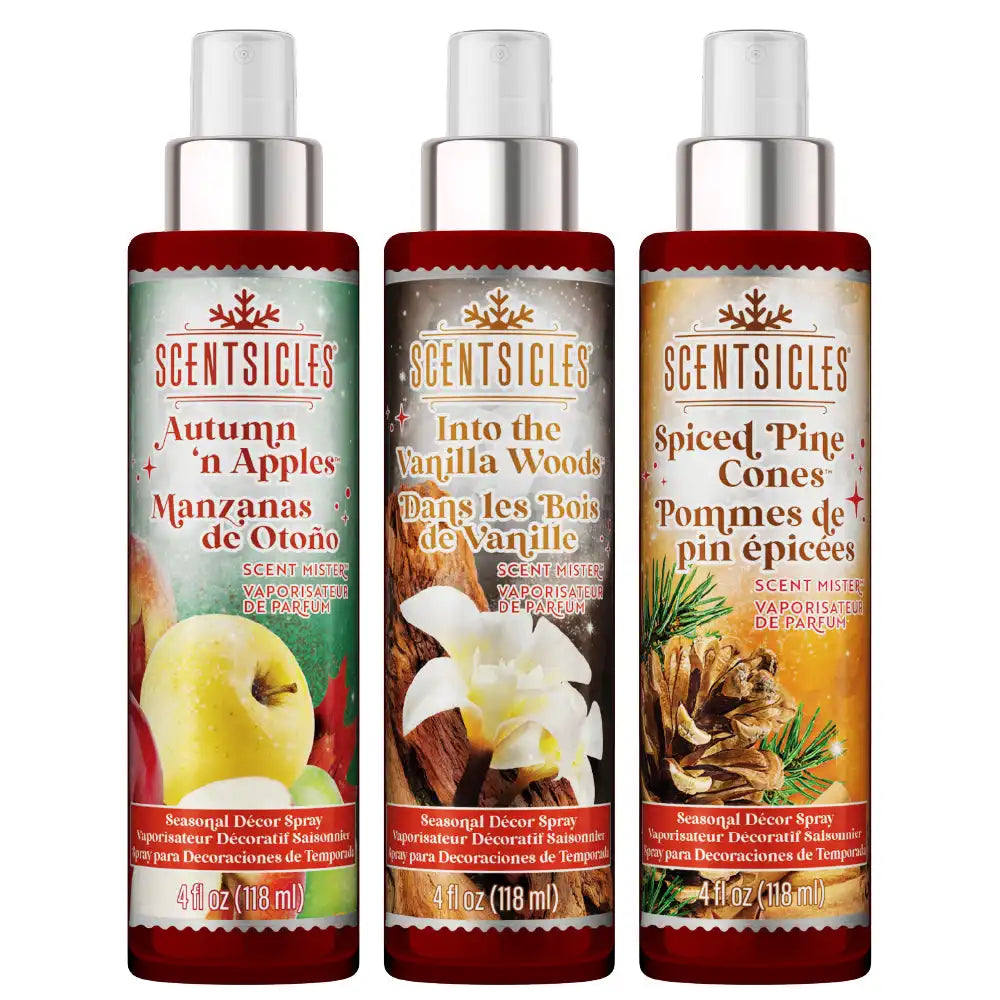 Scentsicles, Scent Mister, 1 Into the Vanilla Woods/1 Autumn 'n Apples/ 1 Spiced Pine Cones- 3 pack
