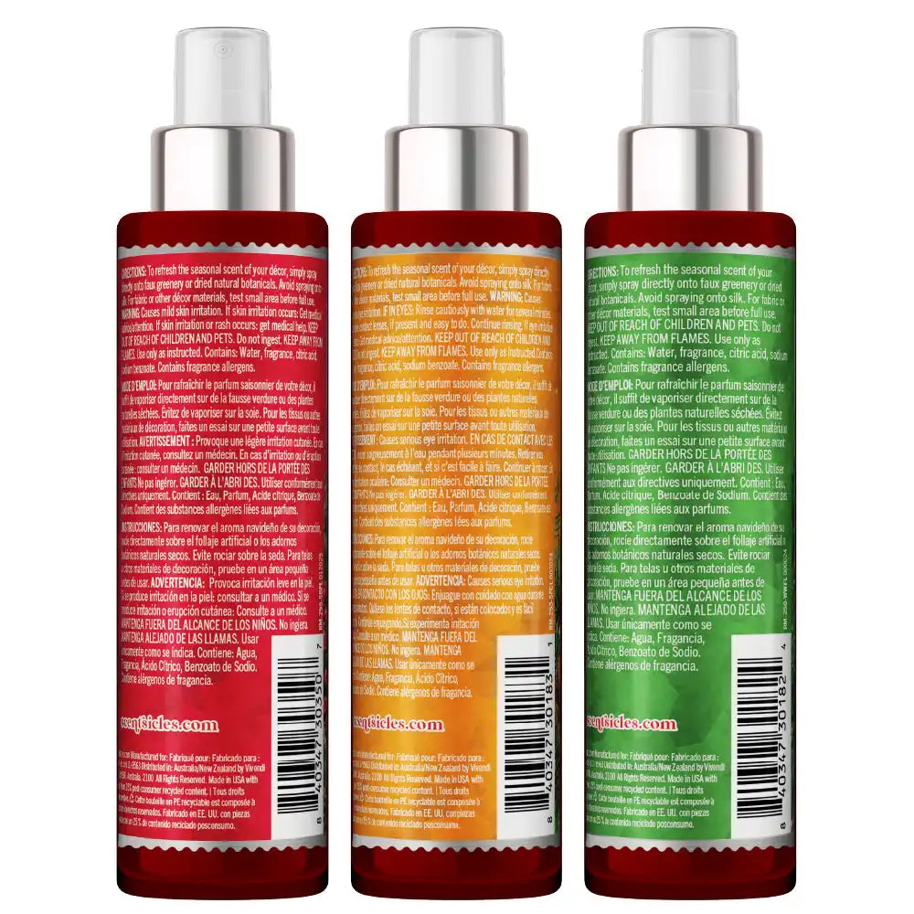 Scentsicles, Scent Mister 1 White Winter Fir/ 1 Snowberry Pine/1 Spiced Pine Cones- 3 pack