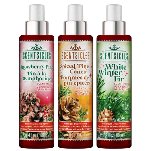 Scentsicles, Scent Mister 1 White Winter Fir/ 1 Snowberry Pine/1 Spiced Pine Cones- 3 pack