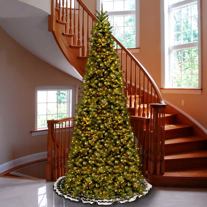 10 ft. Pre-Lit Tiffany Fir Slim Tree with Clear Lights, Plug-In