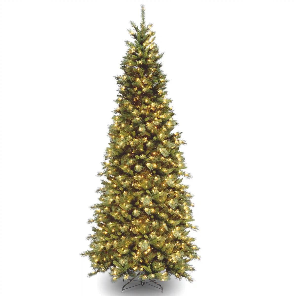 10 ft. Pre-Lit Tiffany Fir Slim Tree with Clear Lights, Plug-In
