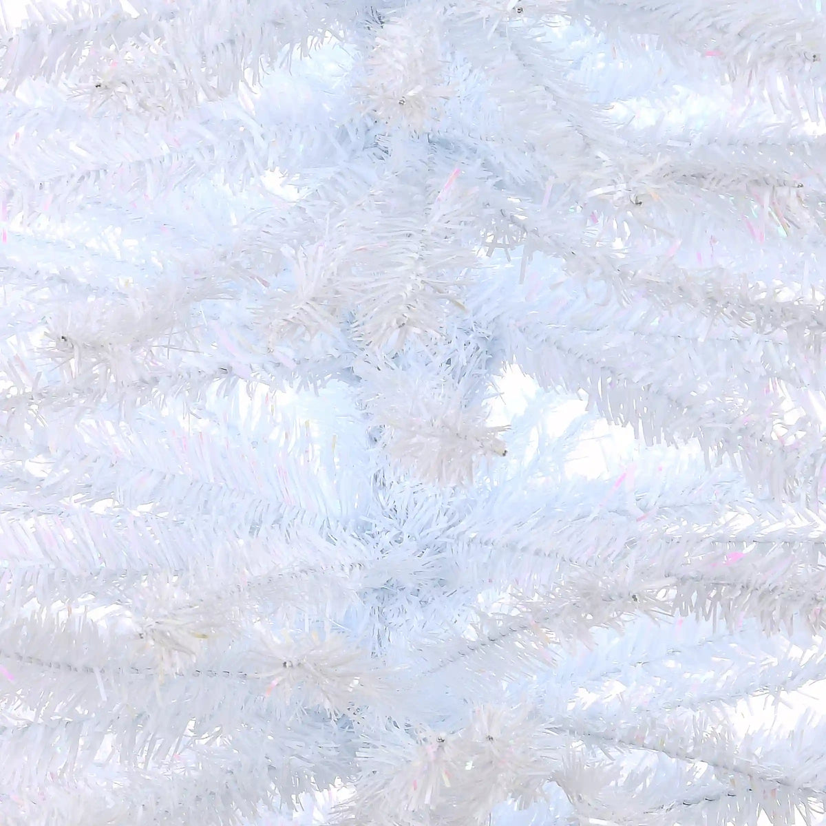 7 ft. Tinsel Collection White Iridescent Tree