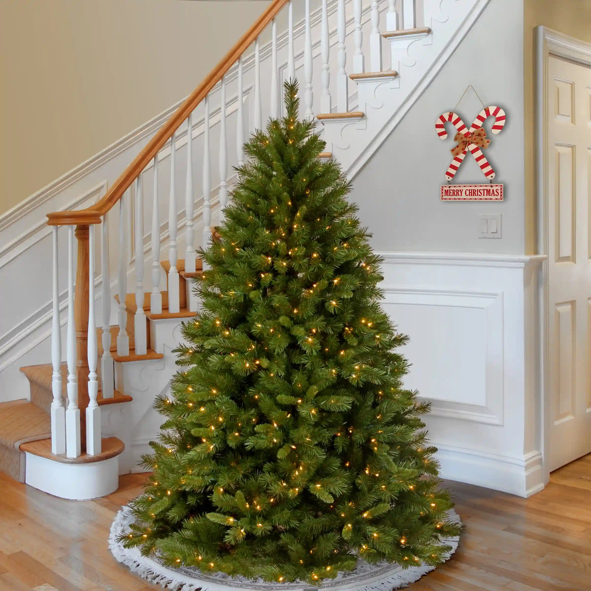 7.5 ft. Pre-Lit Winchester Pine Tree with Clear Lights, Plug-In