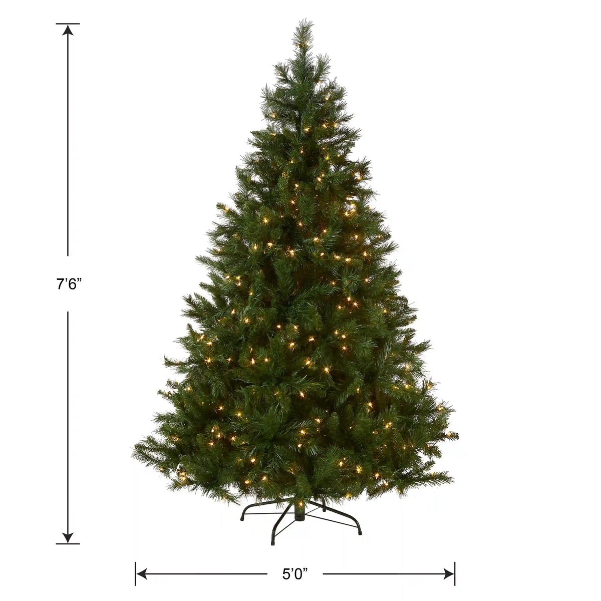 7.5 ft. Pre-Lit Winchester Pine Tree with Clear Lights, Plug-In