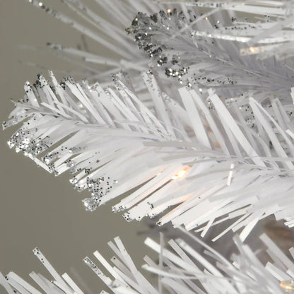 4.5 ft. Pre-Lit Winchester White Pine Tree with Clear Lights, Plug-In