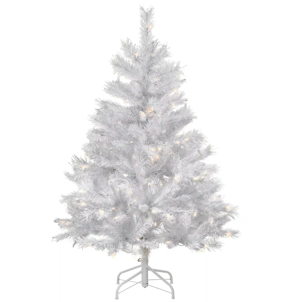 4.5 ft. Pre-Lit Winchester White Pine Tree with Clear Lights, Plug-In