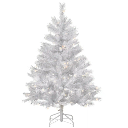 4.5 ft. Pre-Lit Winchester White Pine Tree with Clear Lights, Plug-In