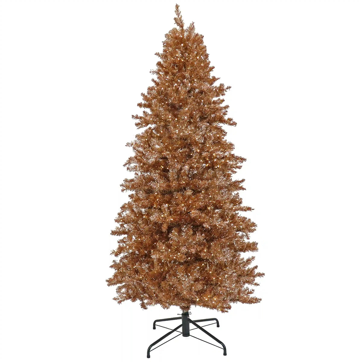 9 ft. Pre-Lit Christmas Rose Gold Metallic Tree, Plug-In