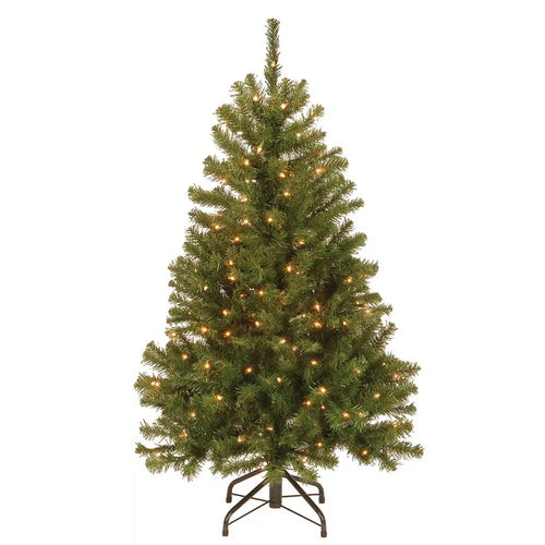 4.5 ft. Pre-Lit North Valley Spruce Tree with Clear Lights, Plug-In