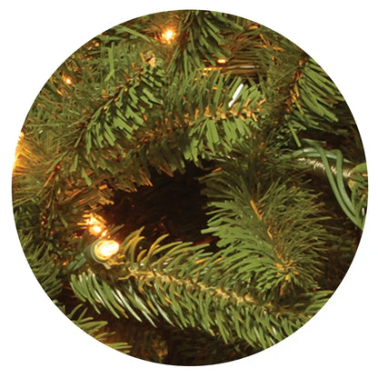 7.5 ft. Pre-Lit Grande Fir Pencil Slim Tree with Clear Lights, Plug-In
