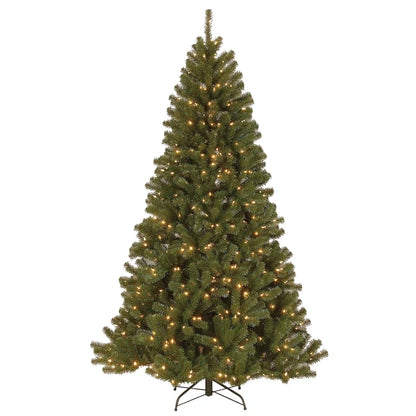 7.5 ft. Pre-Lit North Valley Spruce Tree with PowerConnect Dual Color LED Lights, Plug-In